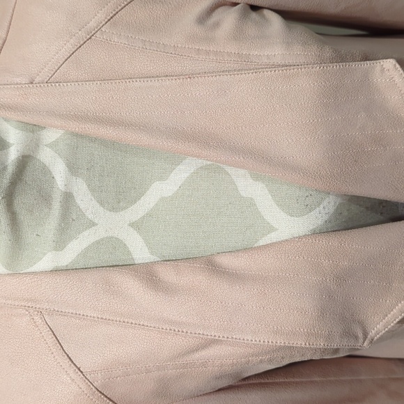 Vex Collection Pink Faux Suede open Jacket - Picture 2 of 10
